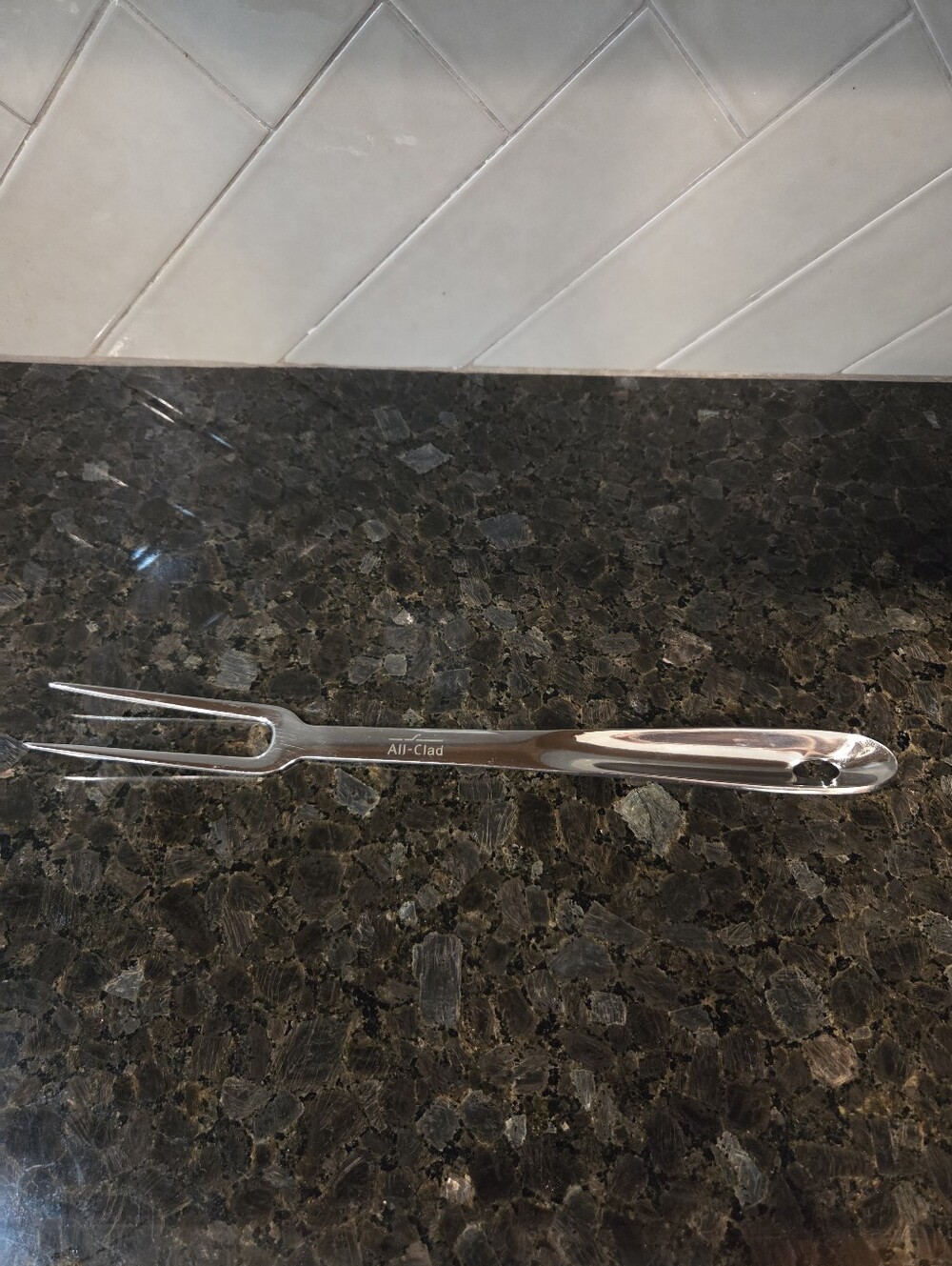 All-Clad Stainless Steel Carving Fork - Silver